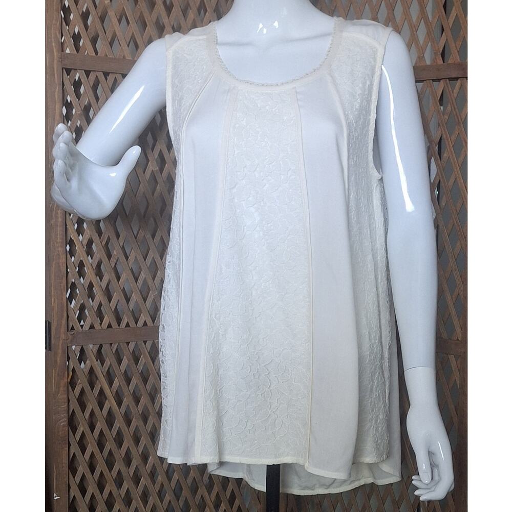 Soft Surroundings Florensia Ecru Tank Size M